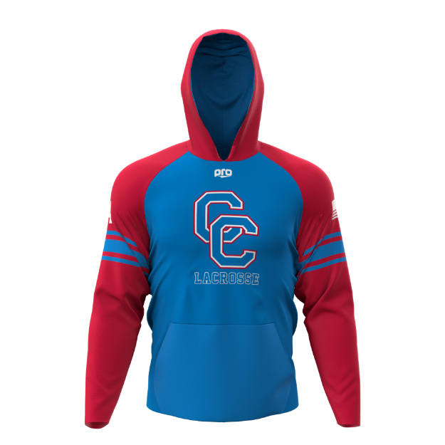 Picture of 3 Bar Royal Sublimated Hooded Sweatshirt - Cherry Creek Lacrosse