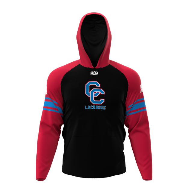 Picture of 3 Bar Black Sublimated Hooded Sweatshirt - Cherry Creek Lacrosse