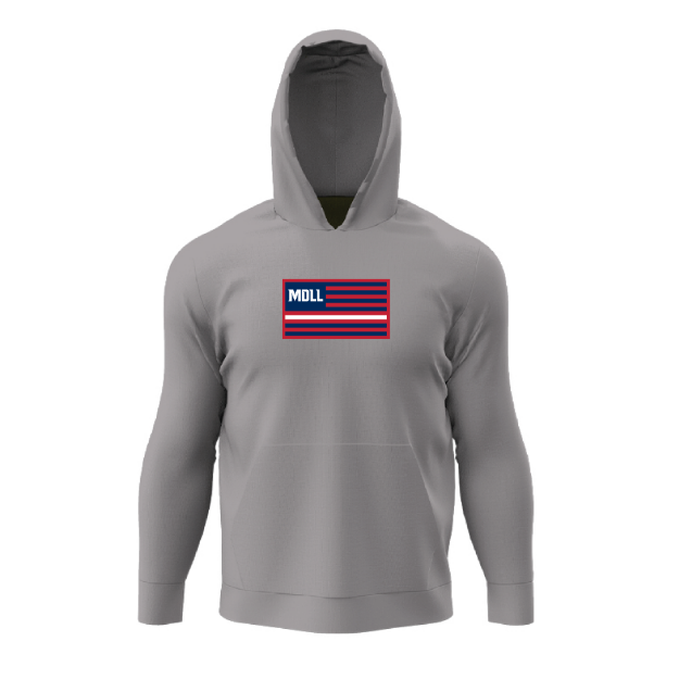 Picture of Gray Cotton Hooded Sweatshirt  - MDLL West