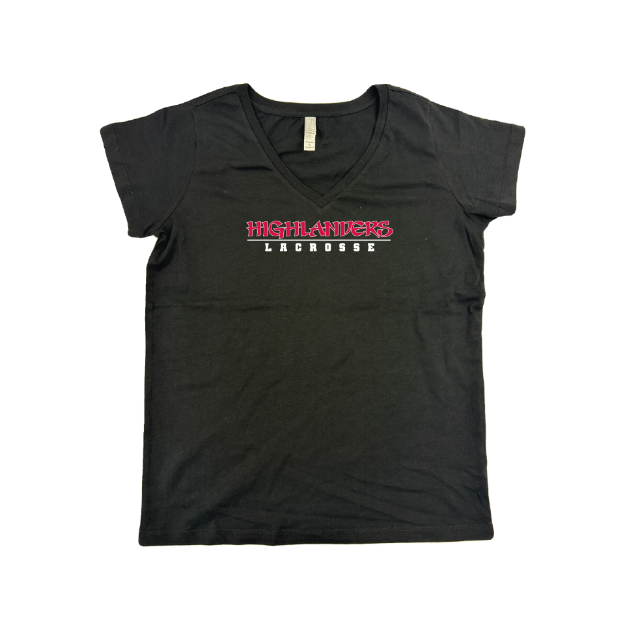 Picture of Women Vneck Tshirt (Black) - Lake Highland LC