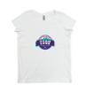 Picture of Women Vneck Tshirt (White) - Utah Lynx