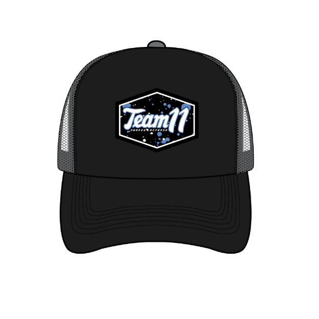 Picture of Mesh Snapback Hat - (Black/Charcoal)-Team 11