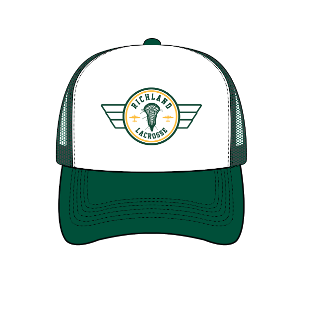 Picture of Mesh Snapback Hat - (White/Dark Green)-Richland LC