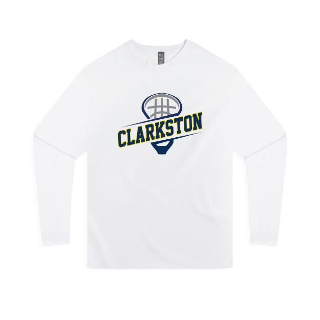 Picture of Long Sleeve Sleeve Tshirt (White)-Clarkston Lacrosse