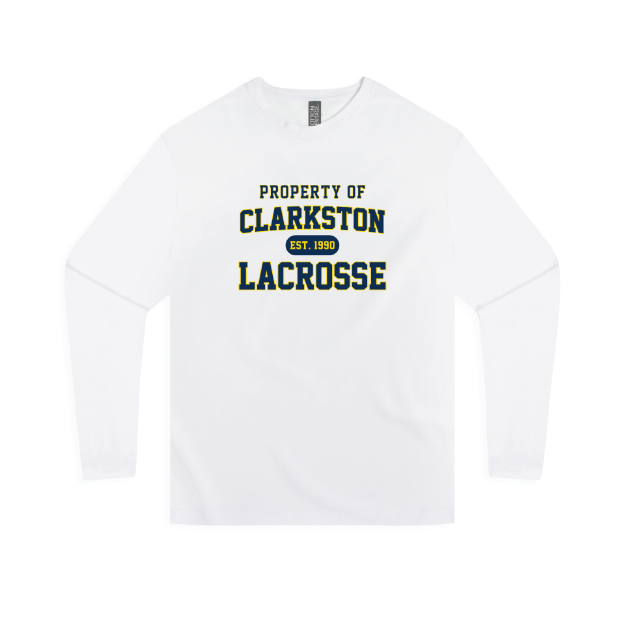 Picture of Long Sleeve Sleeve Tshirt (White)-Clarkston Lacrosse