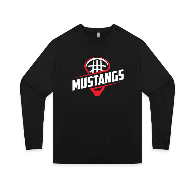 Picture of MC1182-Long Sleeve Sleeve Tshirt (Black)-Middle Creek Lacrosse