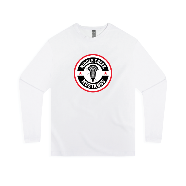 Picture of Long Sleeve Sleeve Tshirt (White)-Middle Creek Lacrosse