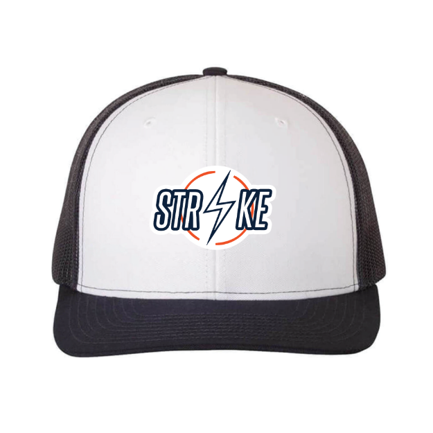 Picture of Mesh Snapback Hat - (White/Navy)-Strike
