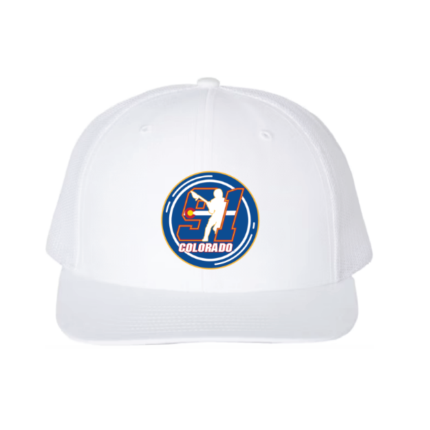 Picture of DTF-Mesh Snapback Hat - (White/White)-Team91 Colorado