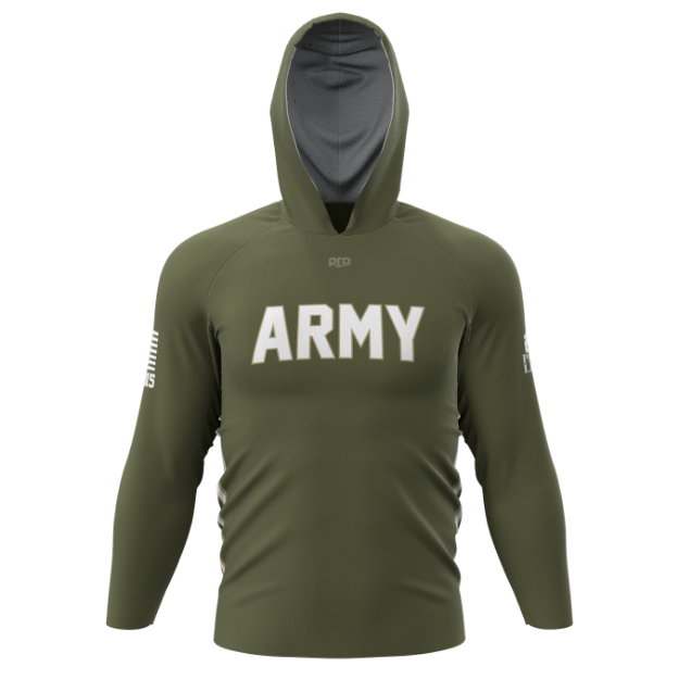 Picture of Long Sleeve Hooded Sun Shirt-ARMY