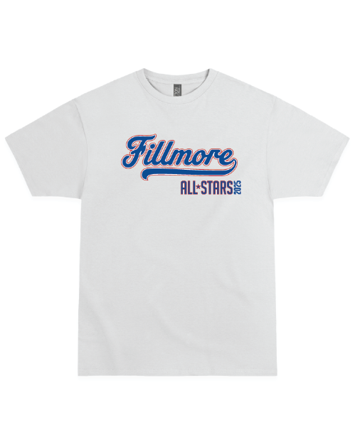 Picture of Roster Short Sleeve Tshirt (White)-Fillmore Allstars 2025 