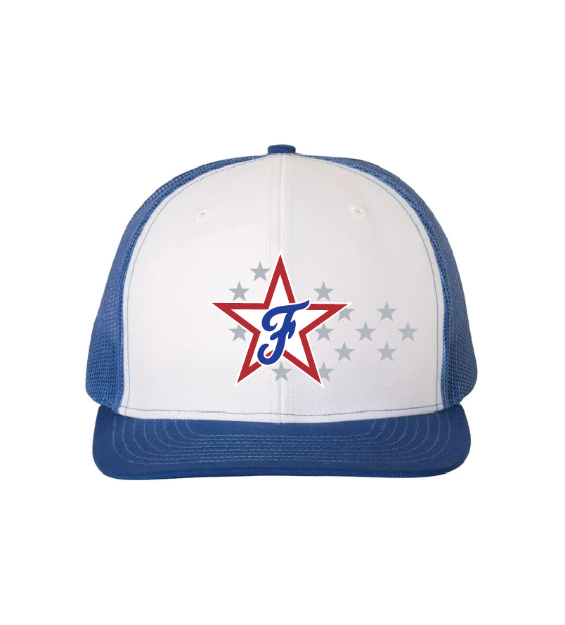 Picture of Mesh Snapback Hat - (White/Royal)-Fillmore Allstars 2025
