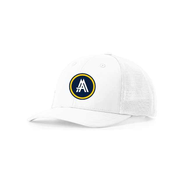 Picture of Mesh Snapback Hat - (White/White)-Academy Camps