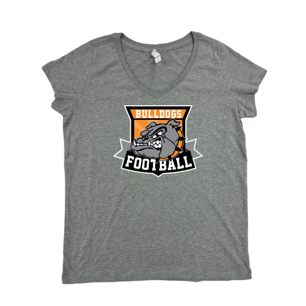Picture of Women Vneck Tshirt (Ath Heather)-Simi Valley Football