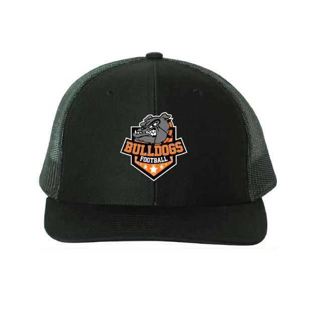 Picture of DTF-Mesh Snapback Hat - (Black/Black)-Simi Valley Football