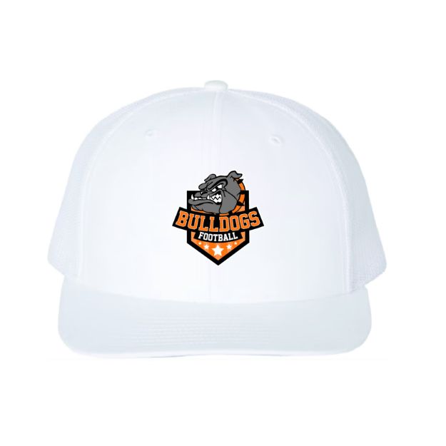 Picture of DTF-Mesh Snapback Hat - (White/White)-Simi Valley Football