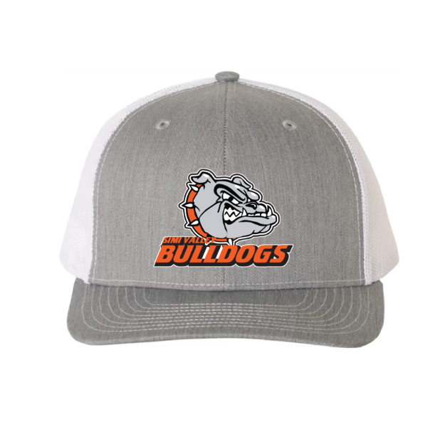 Picture of DTF-Mesh Snapback Hat - (Heather Gray/White)-Simi Valley Football Coaches