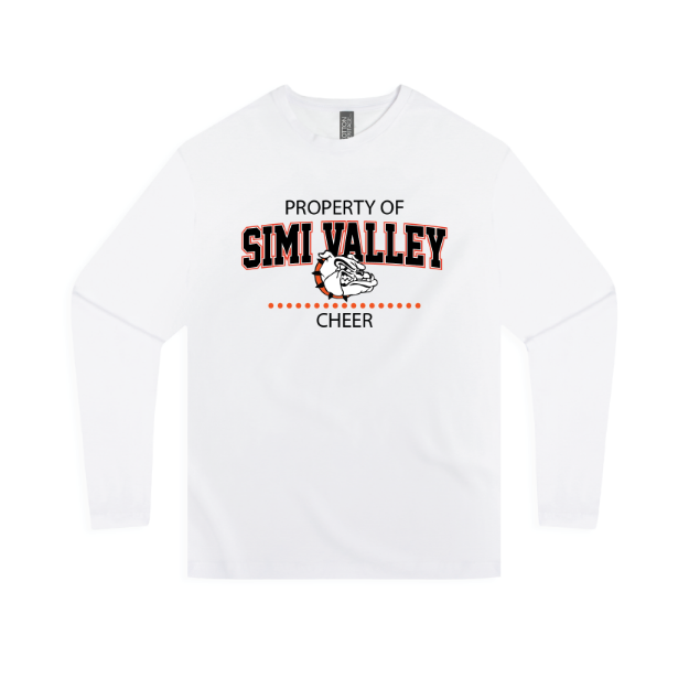 Picture of Long Sleeve Tshirt (White)-Simi Valley Cheer