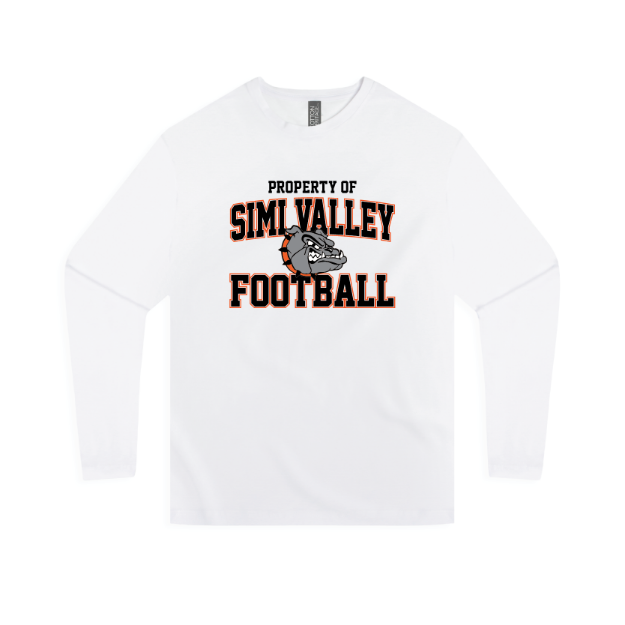 Picture of Long Sleeve Tshirt (White)-Simi Valley Football