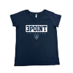Picture of Women Vneck Tshirt (Navy)-3POINT