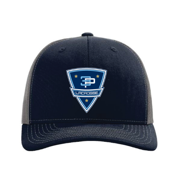 Picture of DTF-Mesh Snapback Hat - (Navy/Charcoal)-3POINT