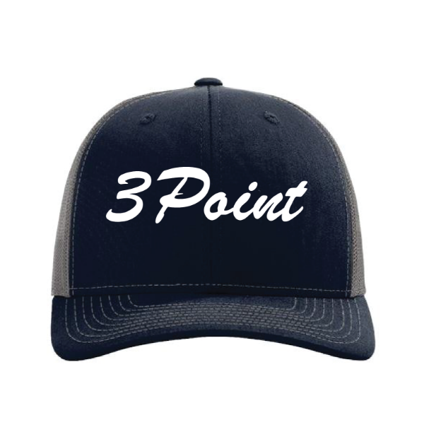 Picture of DTF-Mesh Snapback Hat - (Navy/Charcoal)-3POINT