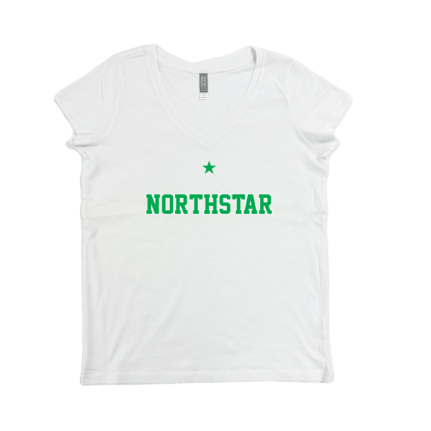 Picture of Women Vneck Tshirt (White)-Northstar-WHITE