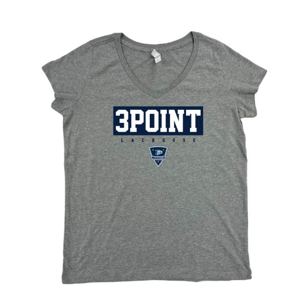 Picture of Women Vneck Tshirt (Ath Heather)-3POINT