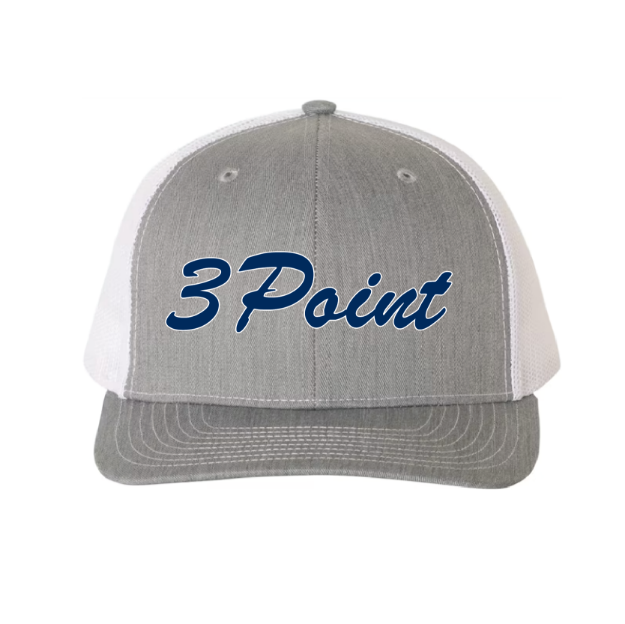 Picture of DTF-Mesh Snapback Hat - (Heather Gray/White)-3POINT
