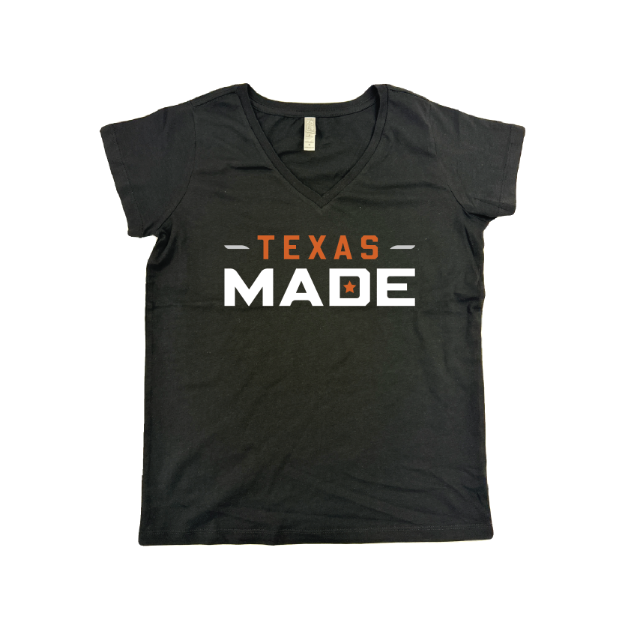 Picture of Women Vneck Tshirt (Black)-Texas made RETAIL