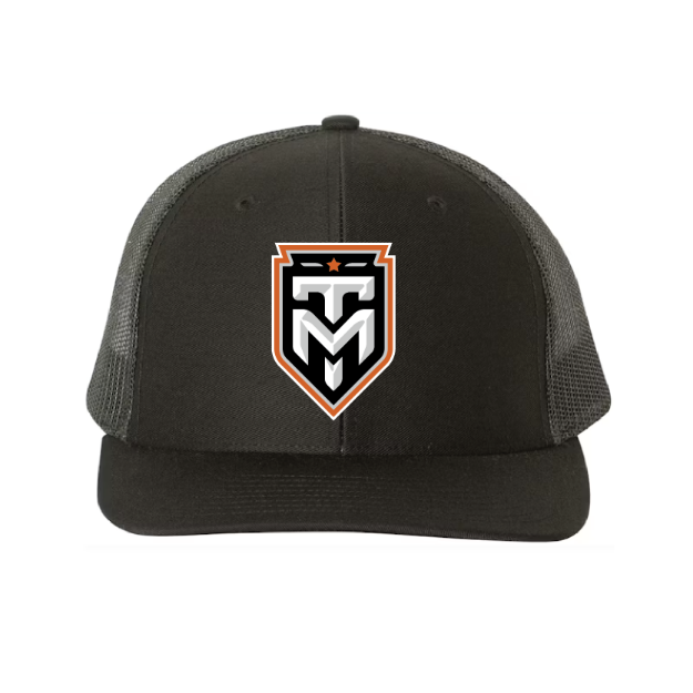 Picture of DTF-Mesh Snapback Hat - (Black/Black)-Texas made RETAIL