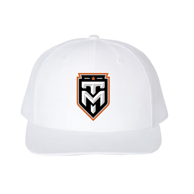 Picture of DTF-Mesh Snapback Hat - (White/White)-Texas made RETAIL