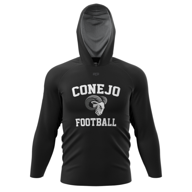 Picture of Long Sleeve Hooded Sun Shirt-CONEJO RAMS FOOTBALL