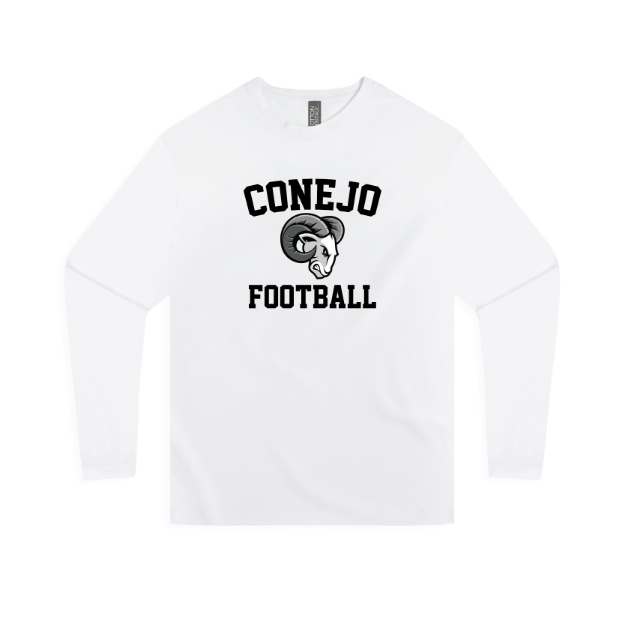 Picture of Long Sleeve Tshirt (White)-CONEJO RAMS FOOTBALL