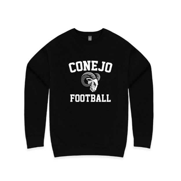 Picture of Crew Neck (Black)-CONEJO RAMS FOOTBALL