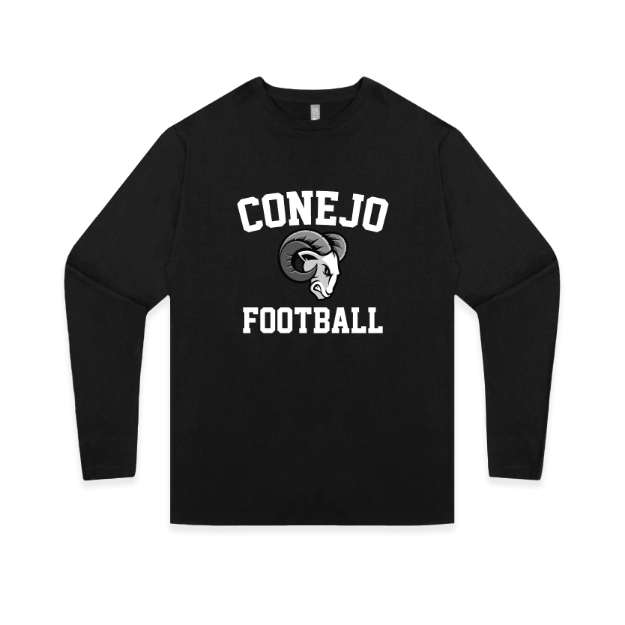 Picture of Long Sleeve Tshirt (Black)-CONEJO RAMS FOOTBALL