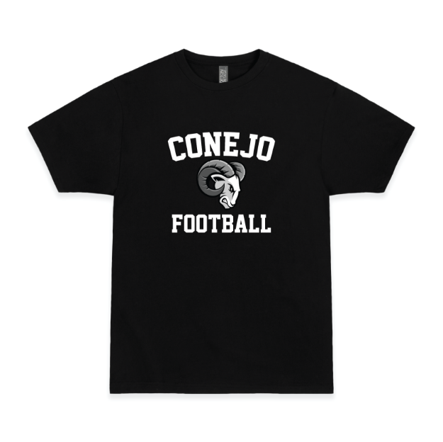 Picture of Short Sleeve Tshirt (Black)-CONEJO RAMS FOOTBALL