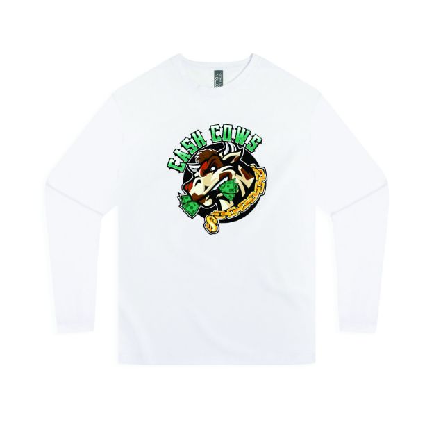 Picture of Long Sleeve Tshirt (White)-Clarkston High School Boys Lacrosse