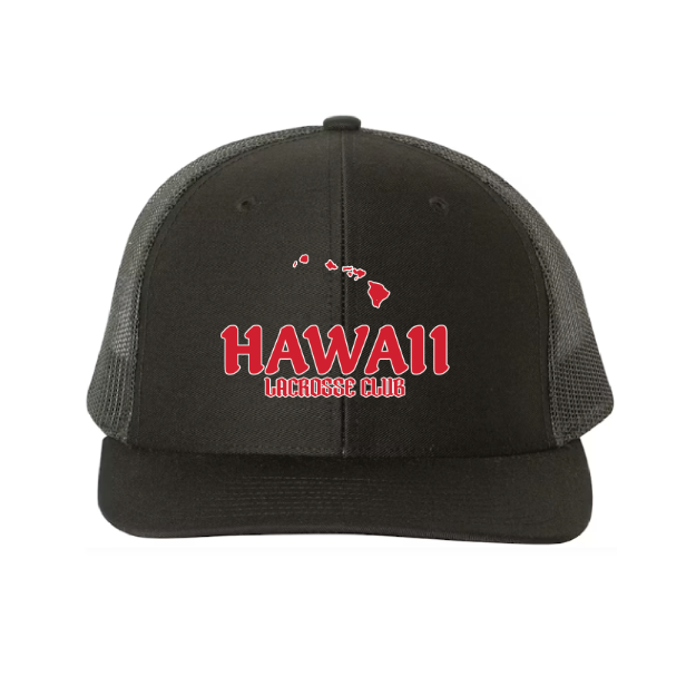 Picture of DTF-Mesh Snapback Hat - (Black/Black)-HAWAII LACROSSE STORE