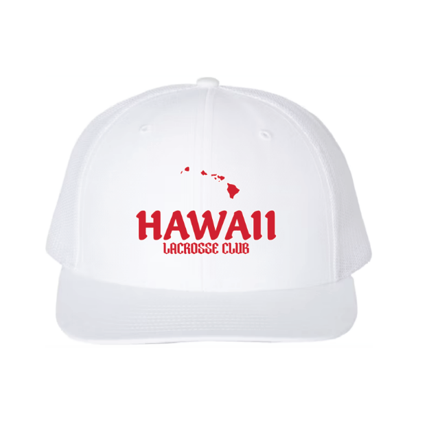 Picture of DTF-Mesh Snapback Hat - (White/White)-HAWAII LACROSSE STORE