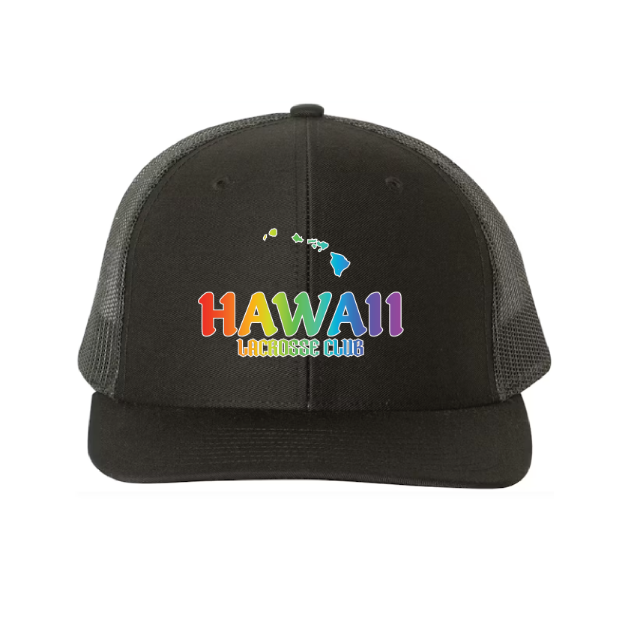 Picture of DTF-Mesh Snapback Hat - (Black/Black)-Hawaii LC