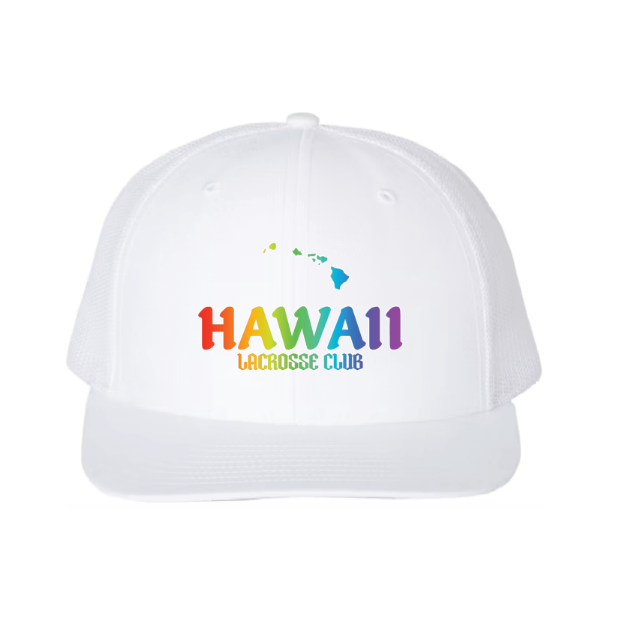 Picture of DTF-Mesh Snapback Hat - (White/White)-Hawaii LC