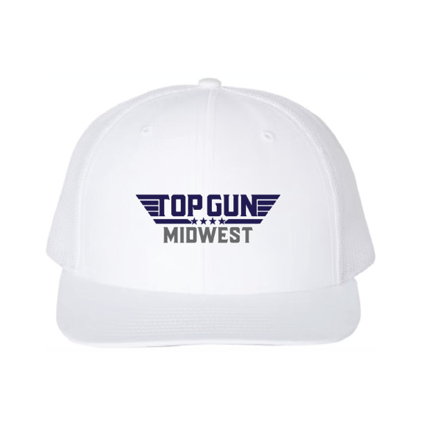 Picture of DTF-Mesh Snapback Hat - (White/White)-Top Gun Midwest Uniform