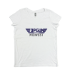 Picture of Women Vneck Tshirt (White)-Top Gun Midwest