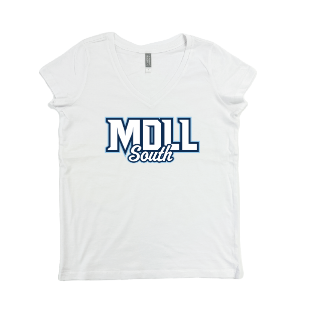 Picture of Women Vneck Tshirt (White)-MDLL South