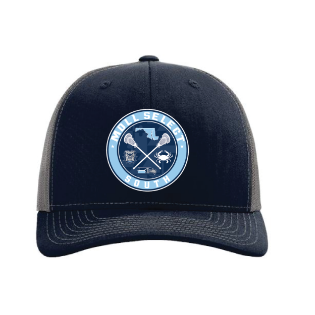 Picture of DTF-Mesh Snapback Hat - (Navy/Charcoal)-MDLL South