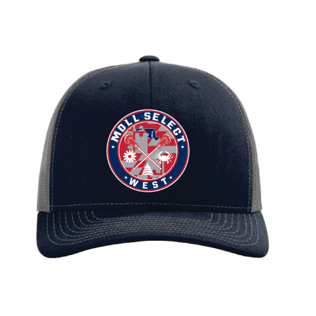 Picture of DTF-Mesh Snapback Hat - (Navy/Charcoal)-MDLL West