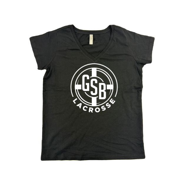 Picture of Women Vneck Tshirt (Black)-GSB Store