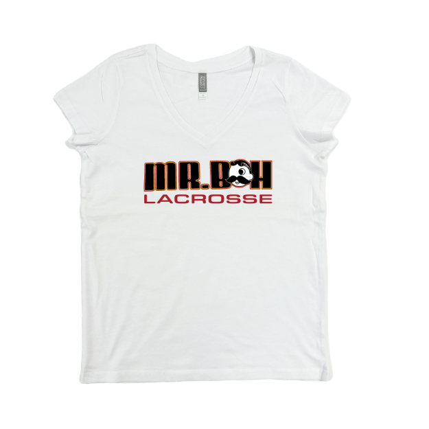 Picture of Women Vneck Tshirt (White)-MR BOH STORE