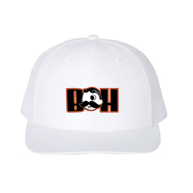 Picture of DTF-Mesh Snapback Hat - (White/White)-MR BOH STORE